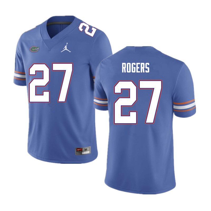 Men #27 Jahari Rogers Florida Gators College Football Jerseys Sale-Blue